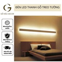 Đèn led thanh gỗ ốp tường decor cầu thang, phòng khách, phòng ngủ sang trọng hiện đại - Gỗ Nâu 2