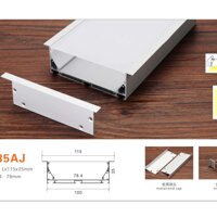 Đèn led thanh nhôm âm trần - Máng nhôm led thanh