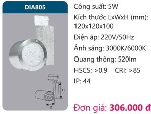 Đèn led thanh ray Duhal DIA805 5W
