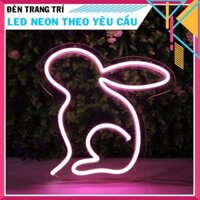 Đèn Led Thỏ Con trang trí phòng -  Mẫu đèn Led Neon Con Thỏ Ngộ Nghĩnh nhiều màu treo tường [TẶNG NGUỒN + BĂNG DÍNH]