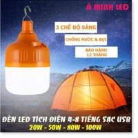Đèn LED Tích Điện 100w Sử dụng 8 Tiếng Tặng kèm Dây Sạc USB - Đèn tích điện-Bóng đèn led-Bóng đèn tích điện-Đèn chống nư