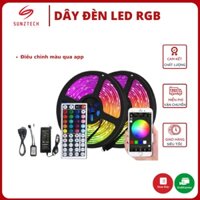 Đèn led tiktok, 16 TRIỆU MÀU APP NHÁY THEO NHẠC BỌC SILICON TẶNG NGUỒN 12V + REMOTE, dây led RGB, decor trang trí phòng