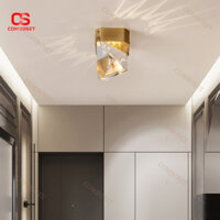 Đèn Led Trần Pha Lê Hình Viên Đá Ánh Sáng Ấm Cao Cấp, Đèn Ốp Lối Đi Cầu Thang Cho Hộ Gia Đình