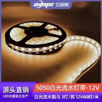 Đèn LED trắng 12V, dải đèn marquee 5050, đèn chảy màu đơn sắc Meteor WS2811, dải đèn dự án IC bên ngoài