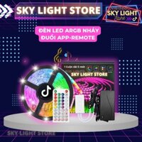 Đèn led trang trí , đèn decor phòng ngủ ARGB , hiệu ứng nháy đuổi , điều khiển bằng APP - REMOTE - Sky Light Store