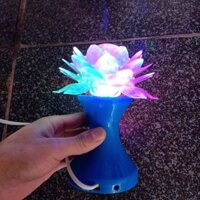 Đèn led trang trí hoa sen xoay