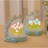 Đèn led trang trí hoa Tulip siêu xinh, sản phẩm đã hoàn thiện, đèn ngủ để bàn decor trưng bày hoặc quà tặng ý nghĩa