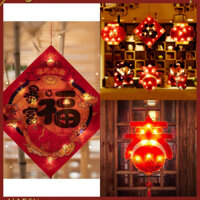 ĐÈN LED TRANG TRÍ TRUNG THU - TẾT HÍT TRÊN CỬA KÍNH HT01