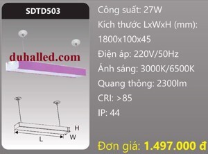 Đèn led treo trần Duhal SDTD503 27W