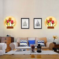 Đèn led treo tường, đèn gắn tường trang trí phòng khách, cầu thang hiện đại hoa Tulip-Bảo hành 12 tháng