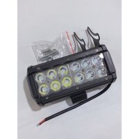 Đèn led trợ sáng 12 bóng vuông, led ánh sáng trắng điện 12V