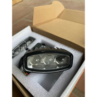 Đèn LED trợ sáng 3 mắt bi cầu 2 chế độ pha trắng - cos vàng siêu sáng dùng chung điện áp 12/24v cho ô tô -xe tải -xe máy