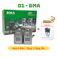Đèn LED Trợ Sáng Bi Cầu D1 BMA - 30W Cos Vàng Pha Trắng, Lắp Oto Xe Máy ĐiệnBình 12 24V - Chống Nước IP68