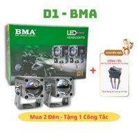 Đèn LED Trợ Sáng Bi Cầu Mini D1 BMA - 30W Cos Vàng Pha Trắng Lắp Xe Máy, ÔTô 12 24V Chống Nước IP68