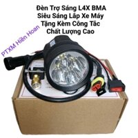 Đèn LED Trợ Sáng L4X BMA siêu sáng (sáng trắng) cho xe máy kèm công tắc phụ kiện đầy đủ. BH 6 tháng.