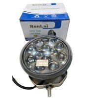 Đèn led trợ sáng ô tô RUNLAI 12 mắt tròn. Điện 12v và 24v dùng chung