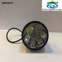 Đèn Led trợ sáng xe máy gắn chân gương Loại 6 Led 206401 (2 đèn) + Tặng 1 đèn led gắn van xe .