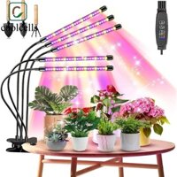 Đèn LED trồng cây COOLCELLS, Đèn trồng cây kẹp quang phổ đầy đủ USB, Thời gian bền bỉ Làm mờ 2 / 3 / 4 đầu Đèn trồng cây trong chậu di động Hộp trồng trọt nhà kính
