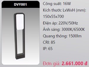 Đèn led trụ sân vườn Duhal DVY001 - 16W