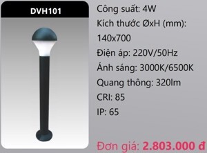 Đèn Led trụ sân vườn DVH101 4W