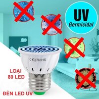 Đèn led UV khử trùng, diệt khuẩn, loại 60 LED hoặc 80 LED tùy chọn, đui E27 - Loại 80 LED