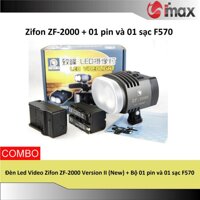 Đèn Led Video Zifon ZF-2000 Version II (New) + Bộ 01 pin và 01 sạc F570