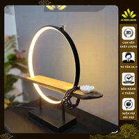 Đèn Led Vòng Hào Quang Kệ Gỗ, Ánh Sáng Vàng Ấm, Đường Kính Lớn 40CM
