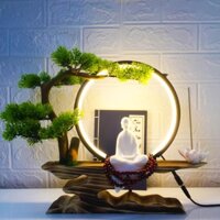 Đèn Led Vòng Hào Quang Tượng Phật, Đèn Vòng Kệ Cây Tượng Gốm - Tặng Kèm 5 Phụ kiện GIÁ RẺ