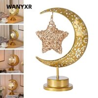 Đèn LED WANYXR, Đèn Mặt Trăng Ngôi Sao Vàng Sắt, Bóng Tròn Thủ Công DIY Đèn Bàn Đa Năng Phòng Ngủ