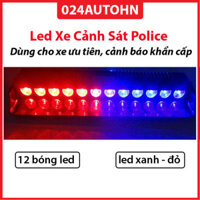 Đèn Led Xe Cảnh Sát Police Đèn Nhấp Nháy Đèn Cảnh Báo Ưu Tiên 12 LED Xanh Đỏ