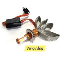 Đèn Led Xe Máy 3 Tim H4 ( Vàng Nắng ), Đuôi Tản Nhiệt