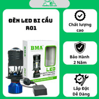 Đèn LED Xe Máy Chân H4 Siêu Sáng 65W Trợ Pha Laser R01 Đèn Pha Bi Cầu Mini Truongdenled