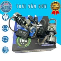 Đèn led xe máy, Đèn pha Led bi cầu T90 - 80w siêu sáng với 15 chip led chân H4 ( VUA COS )
