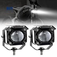 Đèn LED xe máy DRL Mắt thiên thần Đèn phụ trợ cho xe máy kéo xe tải ATV UTV SUV Thuyền, Trắng + Hổ phách + Ánh sáng xanh