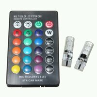 Đèn LED xi nhan Demi  T10 16 màu có remote