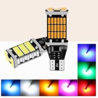 Đèn LED xi nhan ô tô T15 Bóng Đèn LED Lùi Xe Siêu Sáng T15 W16W 921 45 SMD 4014 cho ô-tô xe máy