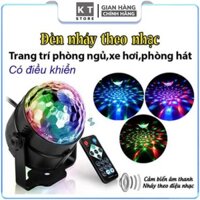 Đèn LED Xoay 7 Màu Nháy Theo Nhạc - Đèn Led Vũ Trường Chớp Nháy, Cảm Ứng Nhạc  - Tặng Kèm Điều Khiển