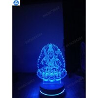 đèn led3d hình hư không tạng bồ tát