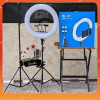 ĐÈN LIVE STREAM 54 CM - di chuyển 3 màu đèn 3 kẹp laptop tiện nghi cho make up, live stream, bigo - tiktok