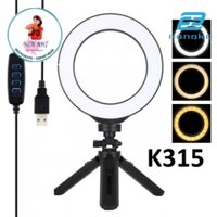 Đèn Livestream 16CM + 3 Chân Mini K-315