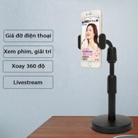 Đèn livestream 3in1 để bàn Đỡ Được 2 - 3 Điện Thoại Hỗ Trợ Chụp Ảnh Make Up Trang Điểm, Quay Tiktok Có Đèn Led 3 màu &gt; - Không đèn  1 Kẹp