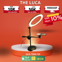 Đèn livestream để bàn 💖 FREESHIP 💖 Bộ giá đỡ 2 kẹp điện thoại kèm kẹp mic - Chân quay video để bàn chắc chắn nhỏ gọn