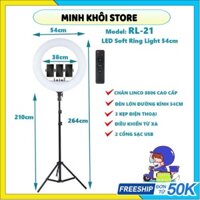 Đèn livestream, đèn trợ sáng, 54cm RL21 chính hãng, sử dụng chân Linco 2m1 cao cấp
