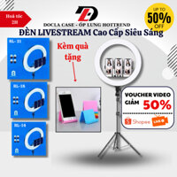 Đèn livestream size 26 30 33 36 45 54 siêu sáng bán hàng chuyên nghiệp RL14 RL18 RL21 kèm chân 2m1 -DOCLA CASE