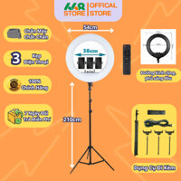 Đèn livestream, SPA RL18/45cm 3 kẹp điện thoại chân 2m1 đèn trợ sáng quay, live bán hàng, quay video