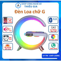 Đèn loa thông minh chữ G , tích hợp loa bluetooth, sạc điện thoại không dây, đèn RGB hiệu ứng đẹp, hỗ trợ app mobile