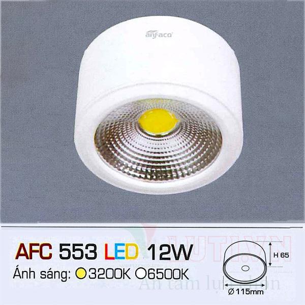 Đèn lon âm trần Anfaco AFC-553 - 12W