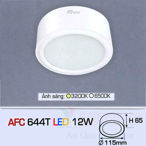 Đèn lon âm trần Anfaco AFC-644T - 12W