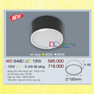 Đèn lon nổi led  AFC 649D 12W 1C