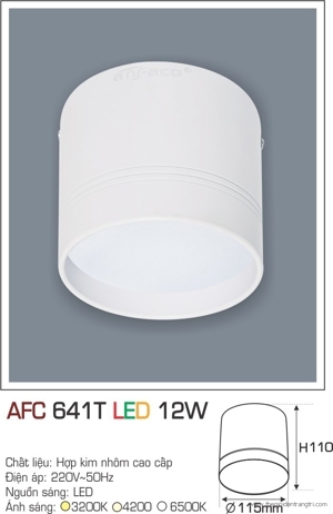 Đèn lon nôi LED Anfaco AFC-641T - 12W